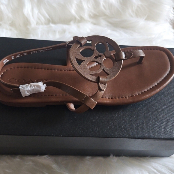 Coach Sandals Size 8 Brown - Picture 3 of 7
